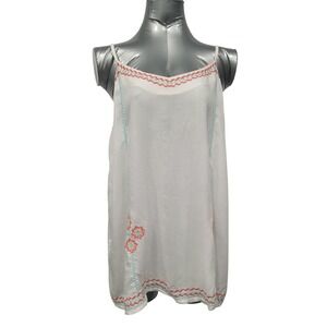 NEW Roper XL White Embroidered Western Boho Cami Top Costal Cowgirl Festival